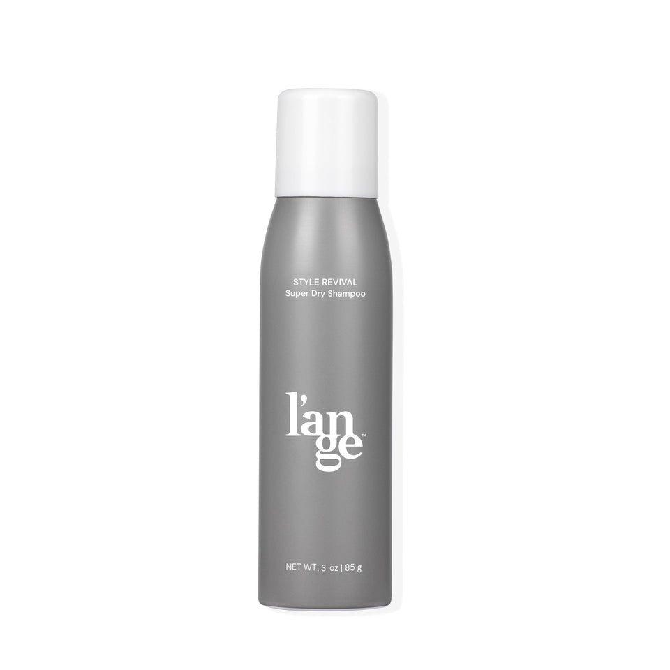 L'ANGE HAIR front packaging of Style Revival dry shampoo showing label and compact can — travel-friendly refresh