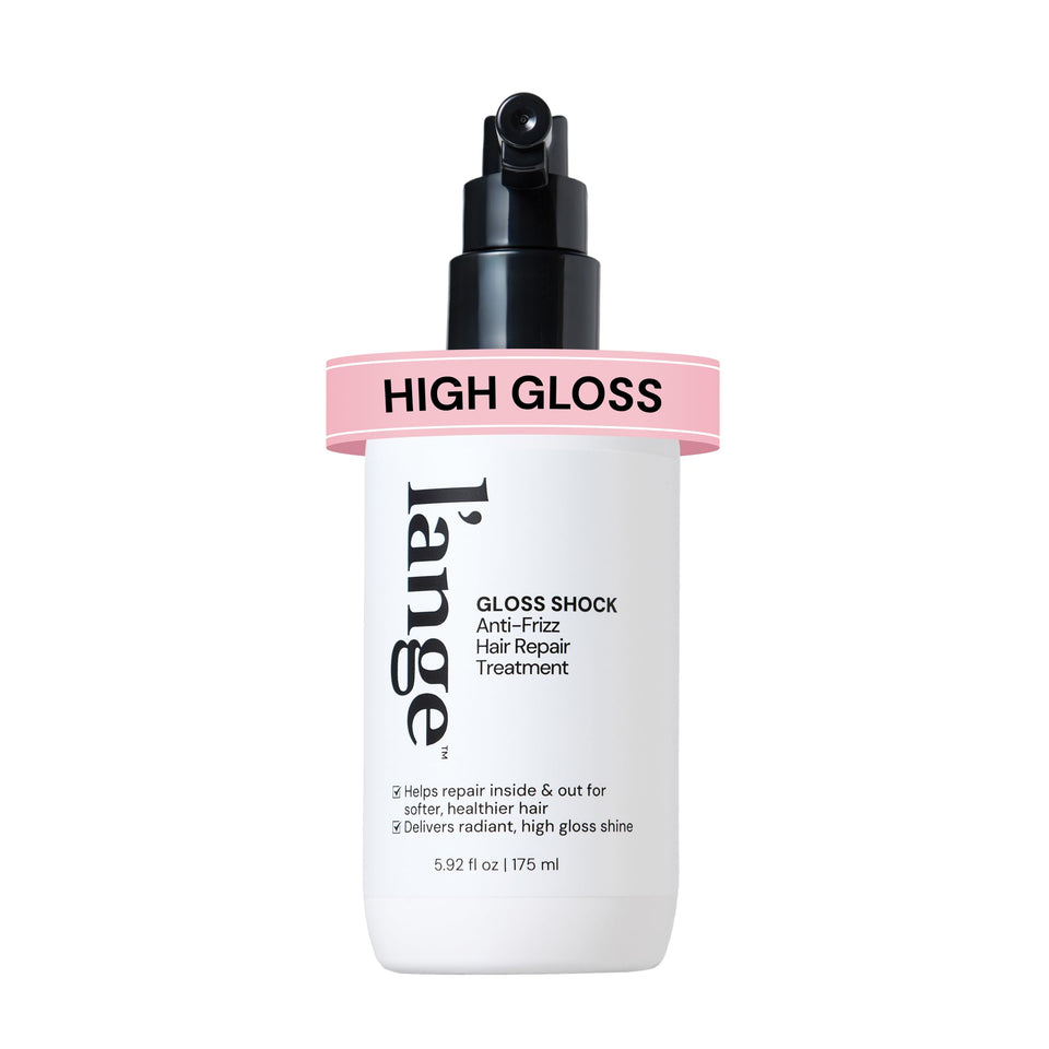L'ANGE HAIR front packaging showing sleek bottle and product benefit
