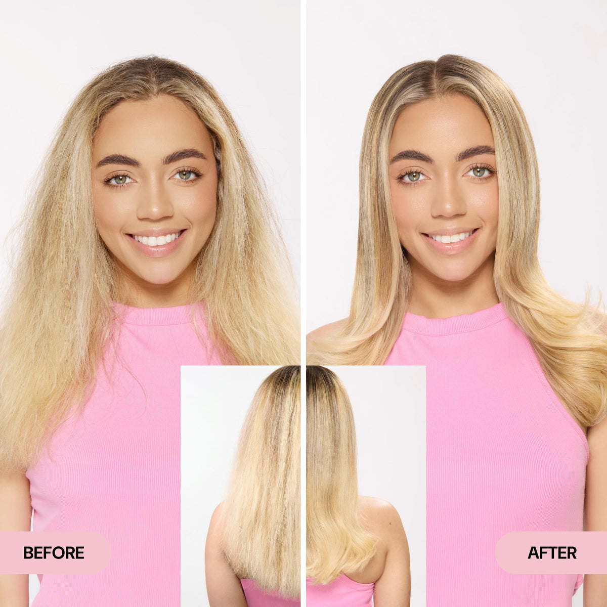 L'ANGE HAIR shampoo applied to wet hair for gentle cleansing benefit