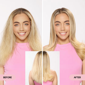 L'ANGE HAIR shampoo applied to wet hair for gentle cleansing benefit