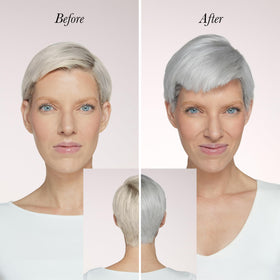 L'ANGE HAIR violet shampoo texture on hand demonstrating creamy consistency