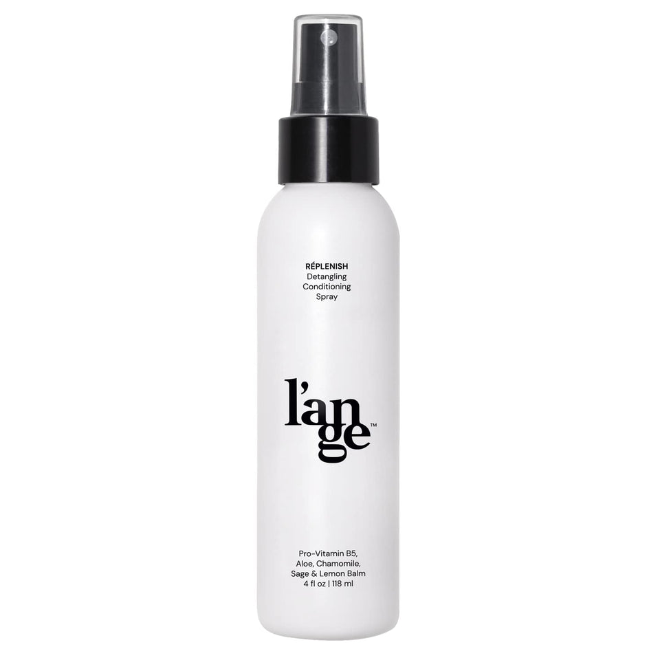 L'ANGE HAIR front bottle view showing label and lightweight benefit