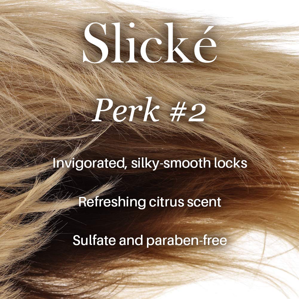 L'ANGE HAIR conditioner being applied in shower, demonstrating easy detangling benefit