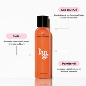 L'ANGE HAIR hand applying Sorbet Botanical to hair for easy detangling and manageability