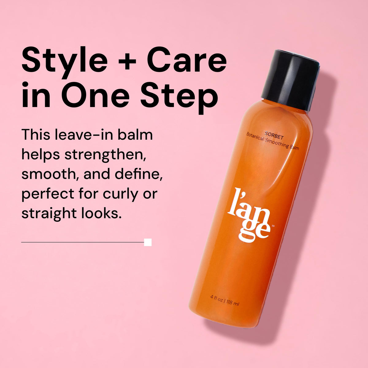 L'ANGE HAIR close-up texture of Sorbet Botanical balm illustrating lightweight feel