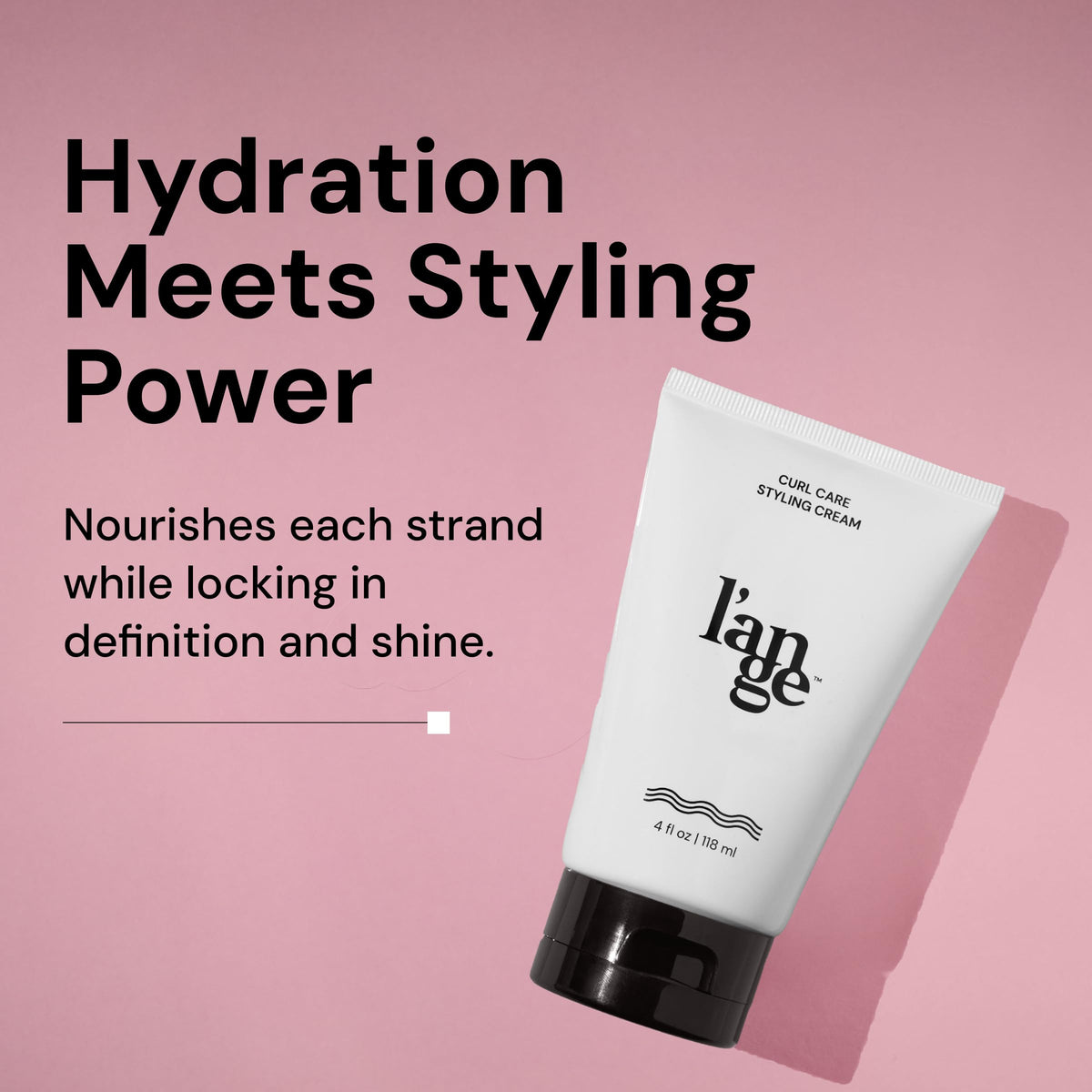 L'ANGE HAIR creamy texture close-up showing smooth consistency and hydration