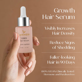Lanmeri applying serum to scalp demonstrating targeted follicle nourishment