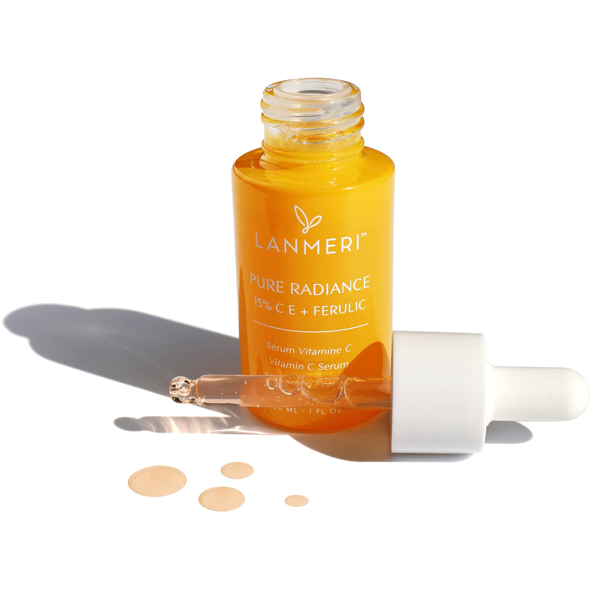 Lanmeri serum spread on skin demonstrating smooth finish and priming benefit