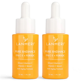 Lanmeri bottle front view showing clean label and antioxidant formula benefit