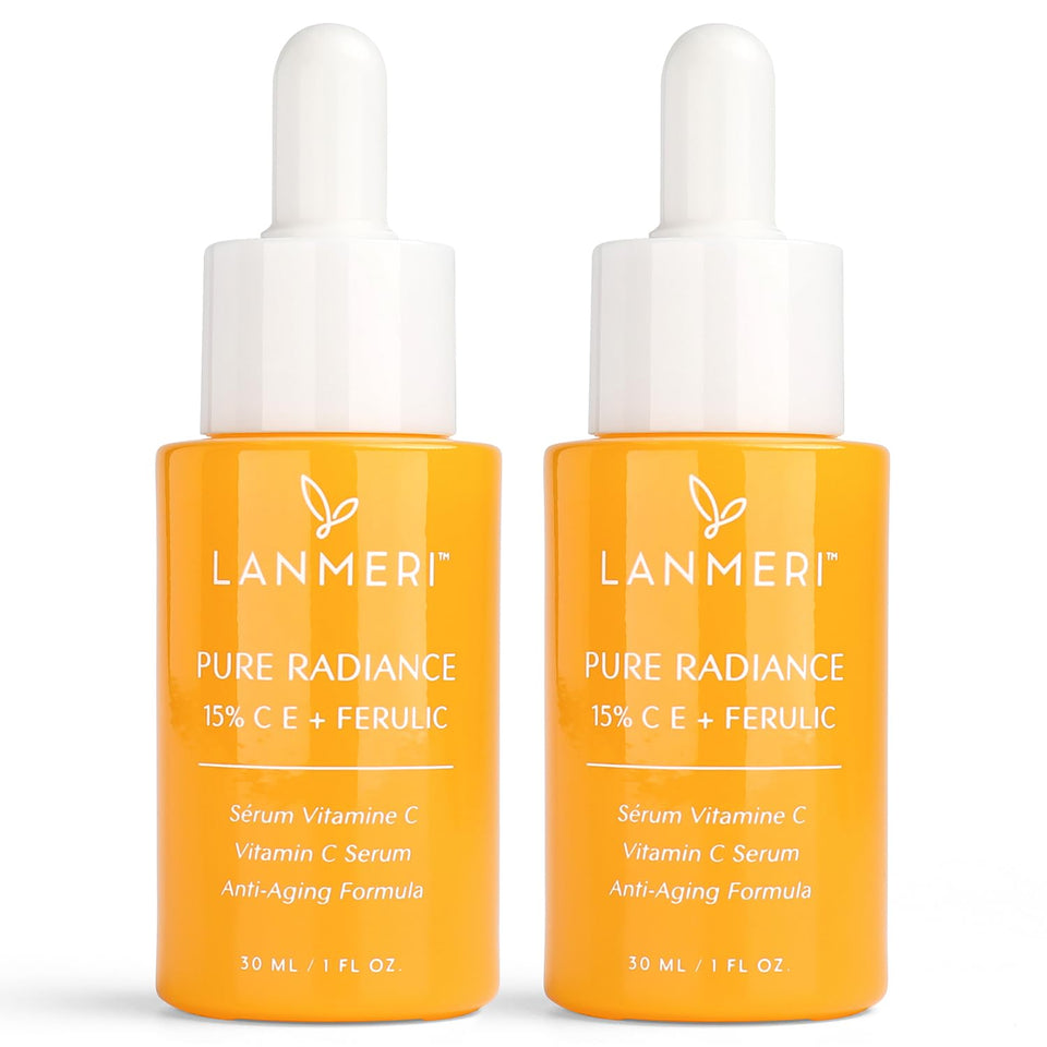 Lanmeri bottle front view showing clean label and antioxidant formula benefit
