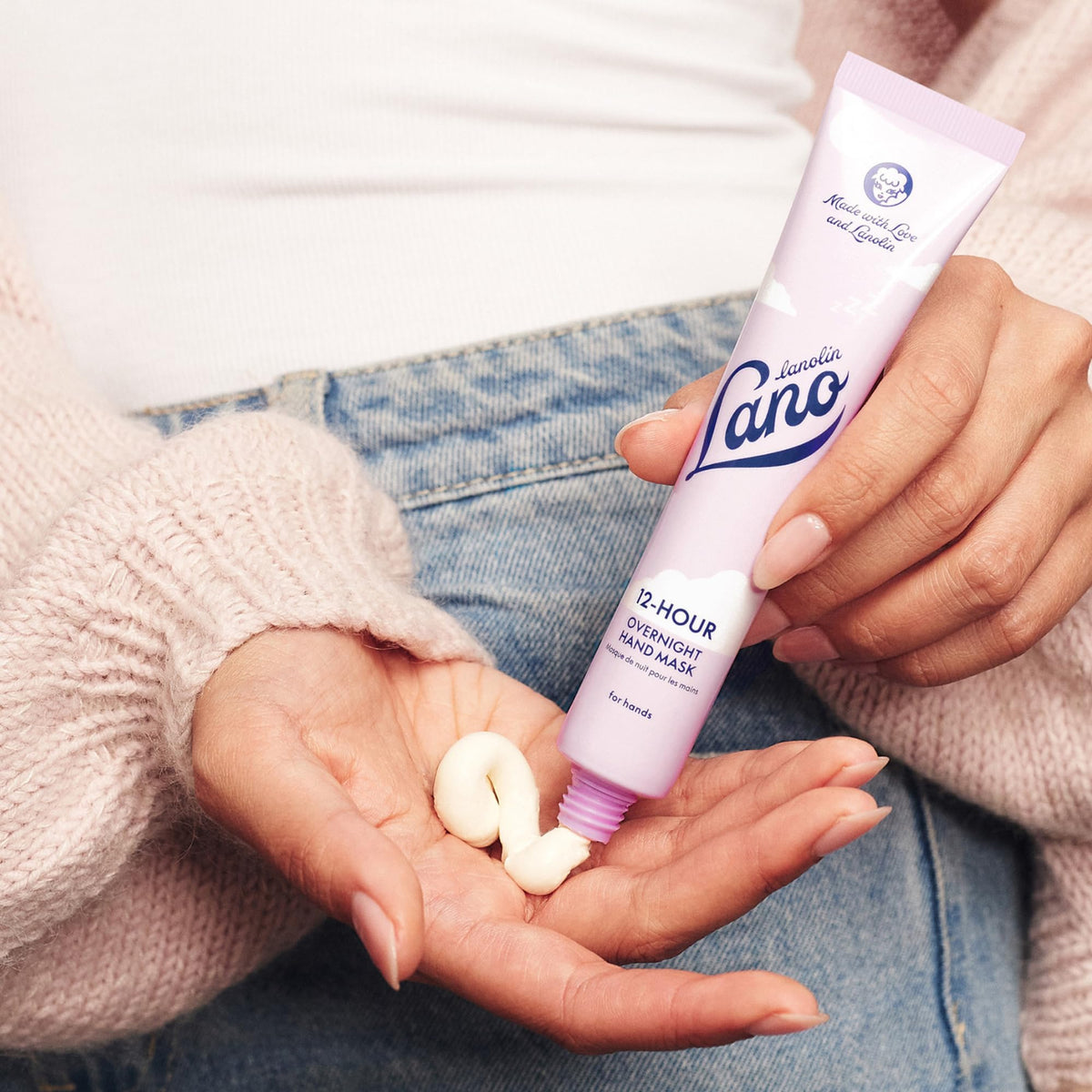Lanolips creamy texture close-up highlighting buttery finish for quick absorption