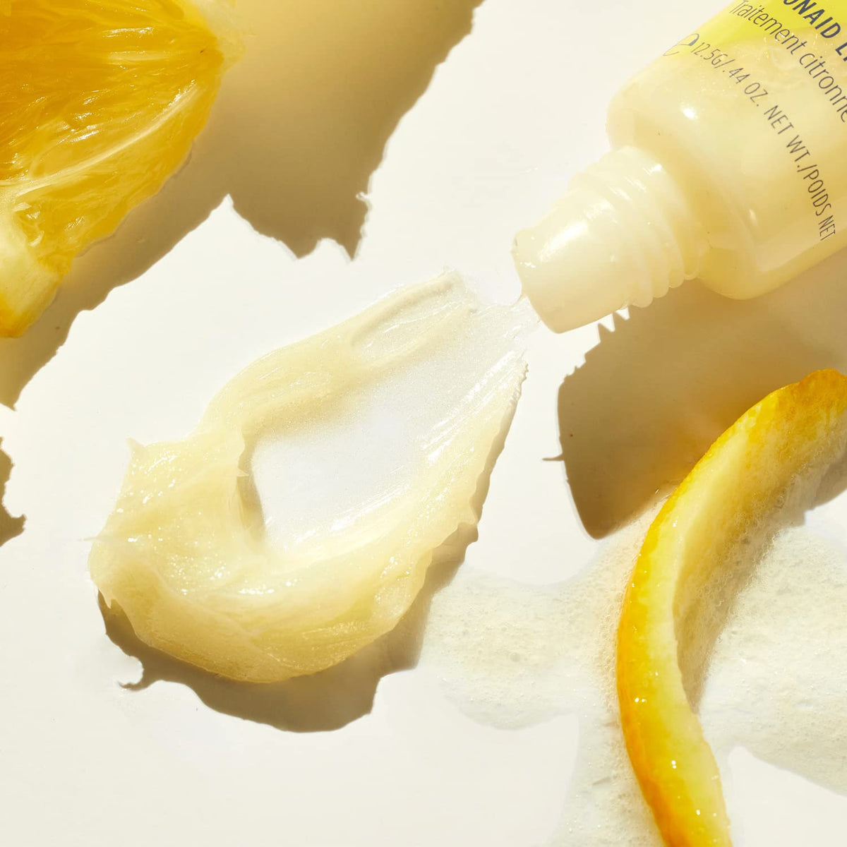 Lanolips Lemonaid lips before and after showing smoother, softer result