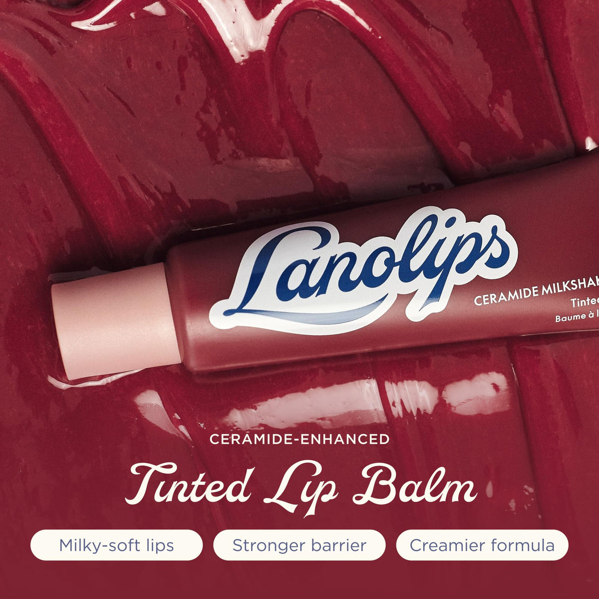 lanolips open twist-up balm revealing creamy stick for easy application
