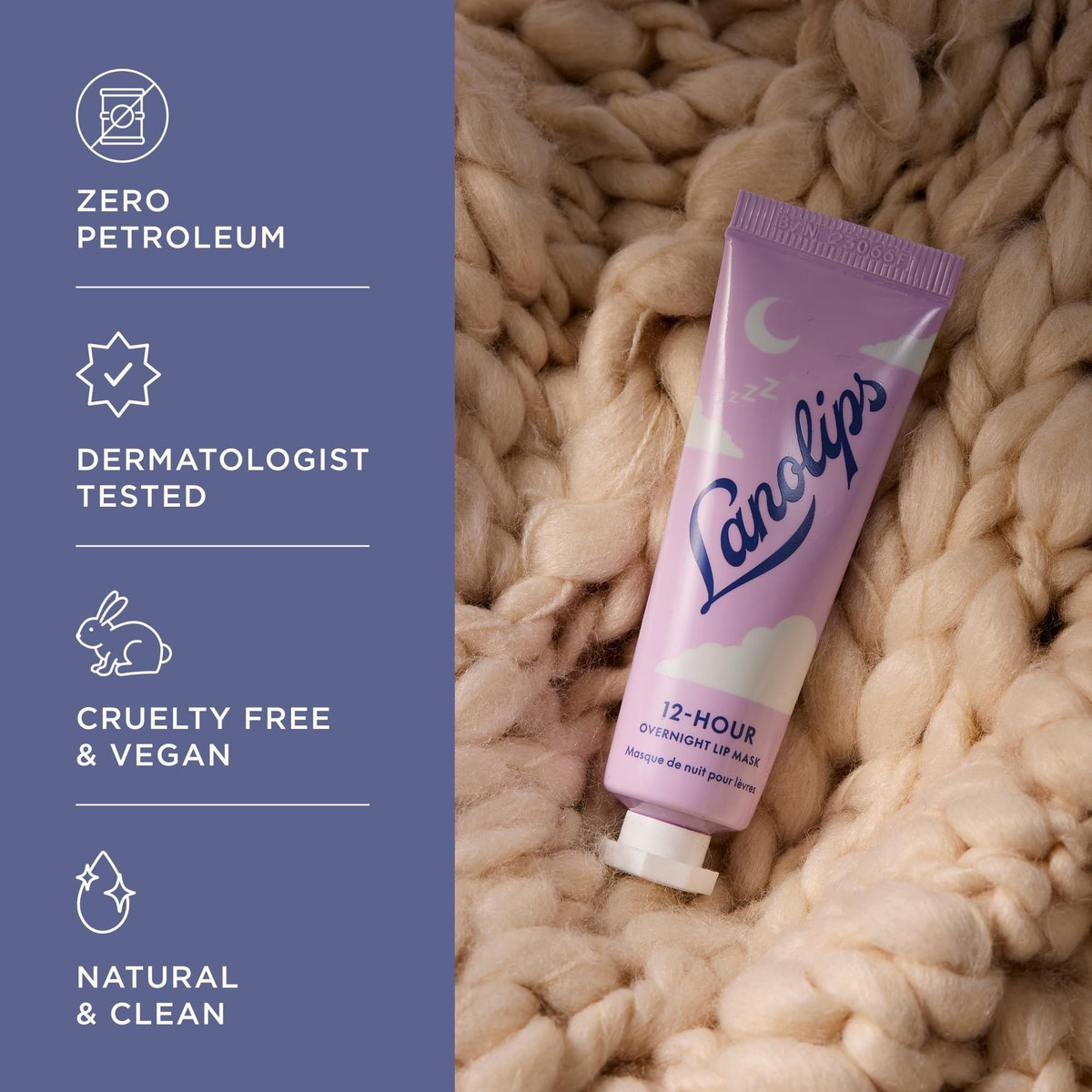 lanolips before and after lips showing softer, more hydrated results