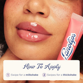Lanolips beside a ruler showing 0.44 oz size for portable convenience