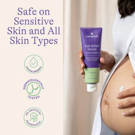 Lansinoh serum texture on skin demonstrating fast absorption and smooth finish