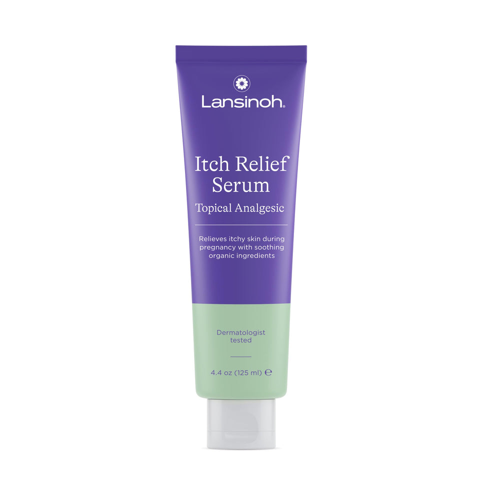 Lansinoh front packaging showing product and size, reassuring mums quickly
