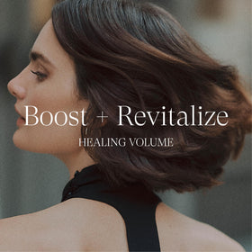 L’ANZA bottle on bathroom shelf suggesting daily styling readiness