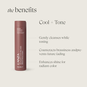 L’ANZA bottle label close-up showing keratin healing technology