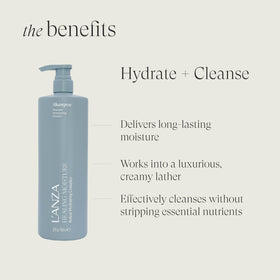 L’ANZA creamy lather close-up demonstrating rich moisture and gentle cleanse