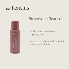 L’ANZA creamy lather texture demonstrating gentle moisturizing cleanse