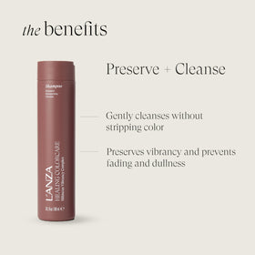 L’ANZA creamy texture and lather that moisturizes hair benefit