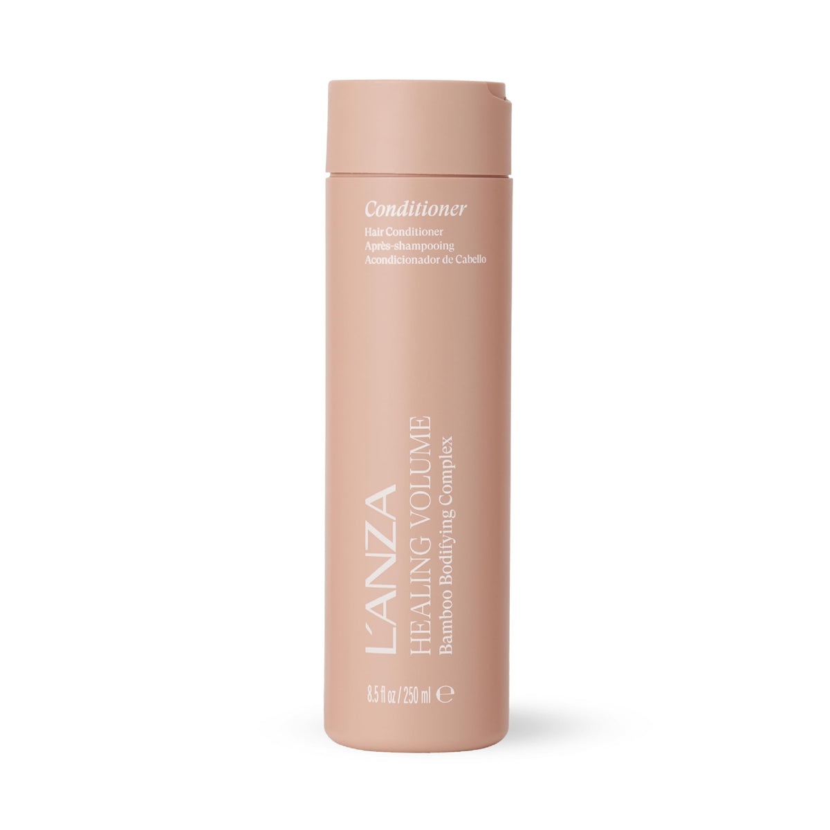 L’ANZA front packaging showing volumizing conditioner benefits