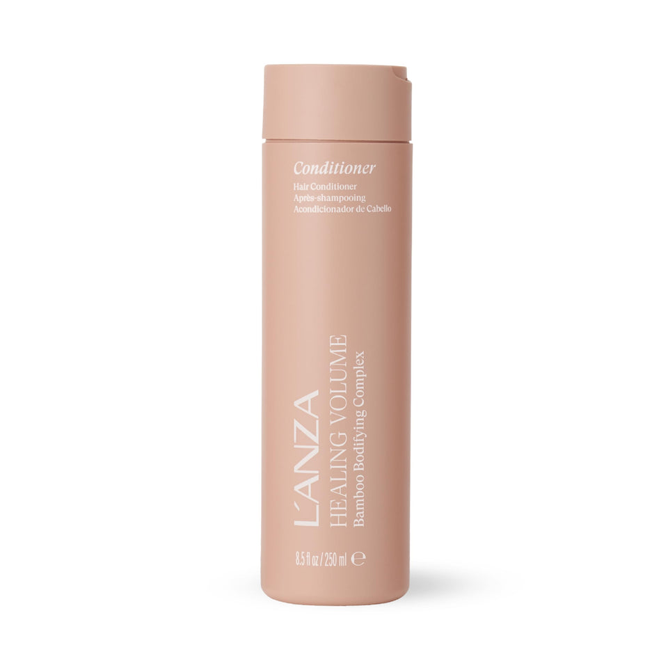 L’ANZA front packaging showing volumizing conditioner benefits
