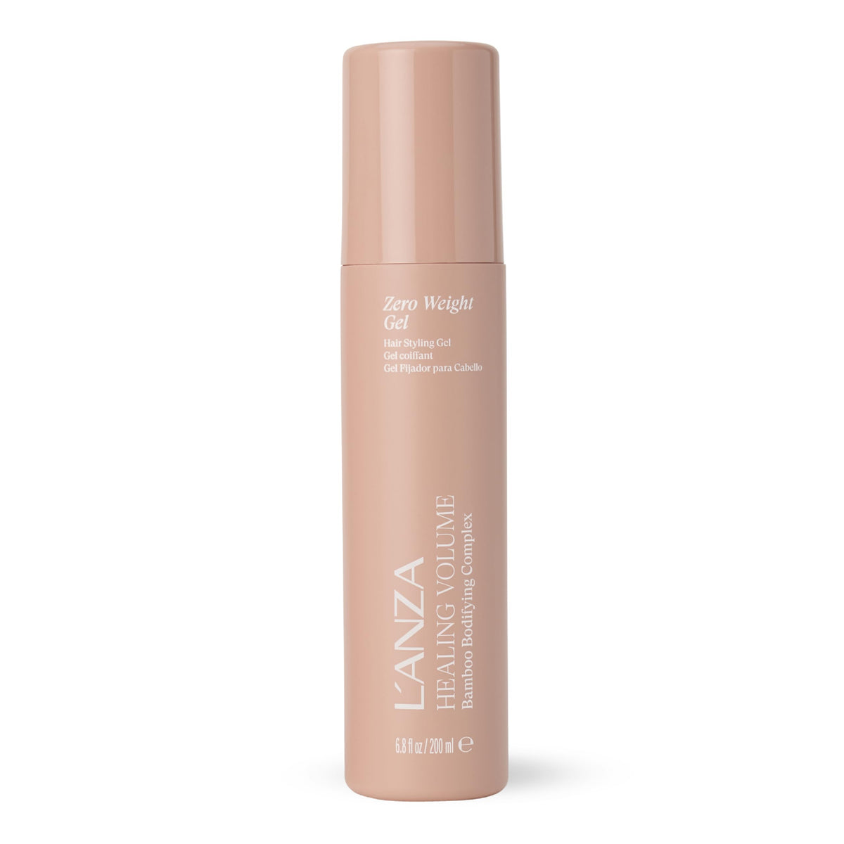 L’ANZA front packaging showing tube and brand, highlights lightweight volume benefit