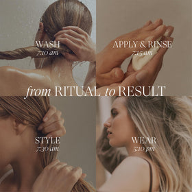 L’ANZA mask in hand during application demonstrating easy spread and targeted treatment benefit