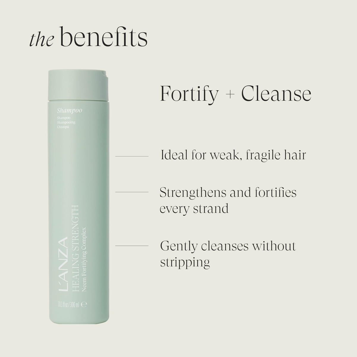 L’ANZA repairing conditioner texture showing hydrating, smoothing benefit