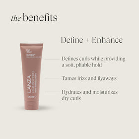 L’ANZA applying cream to damp curls to enhance definition and slip