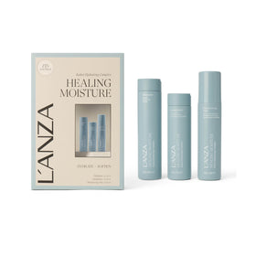 L’ANZA front packaging of healing moisture trio showing kit benefit