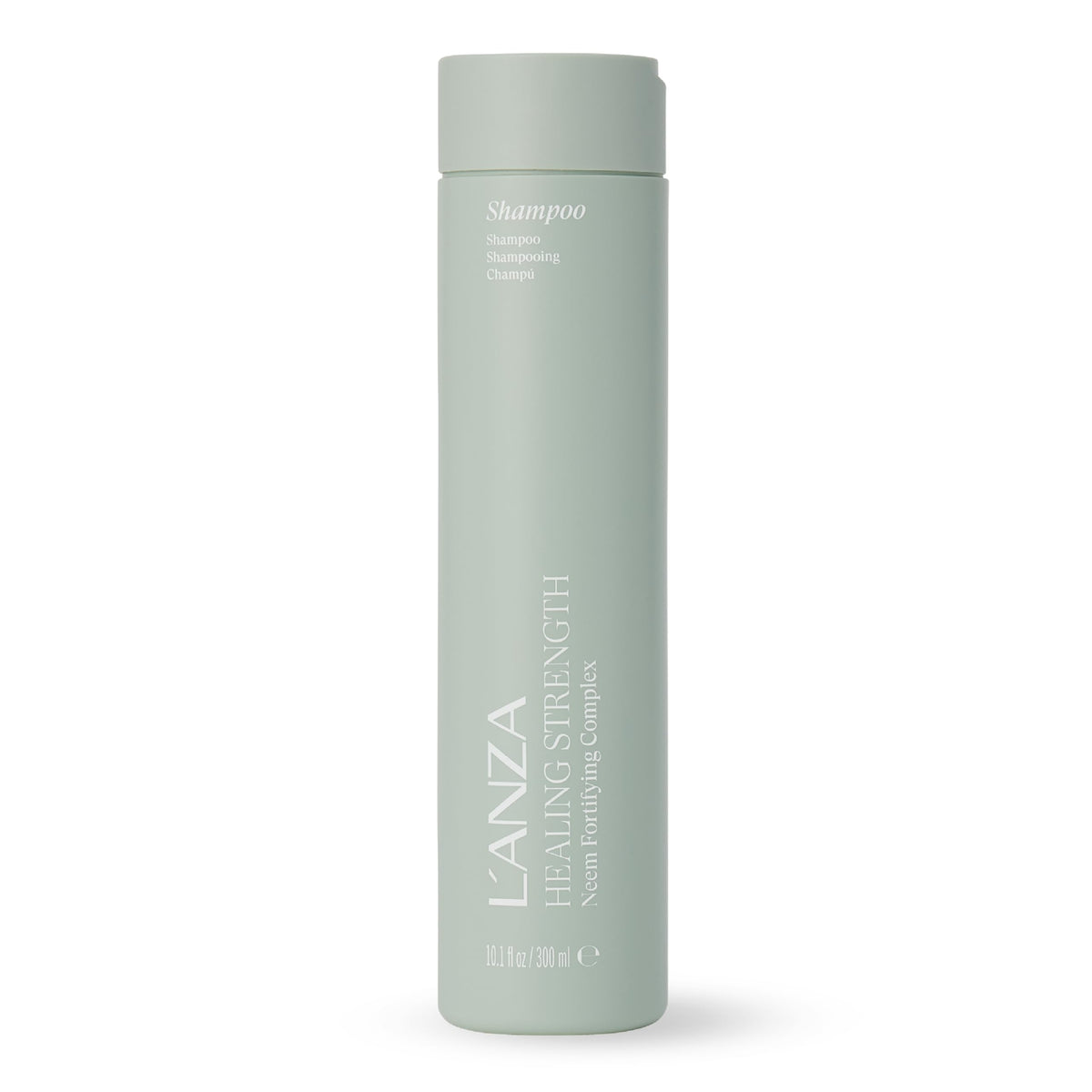 L’ANZA front bottle view showing product and strengthening benefits