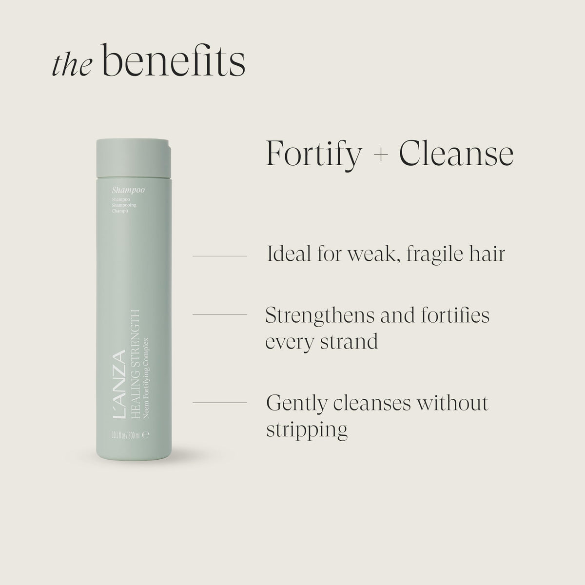 L’ANZA pump and cap detail illustrating easy dispensing benefit