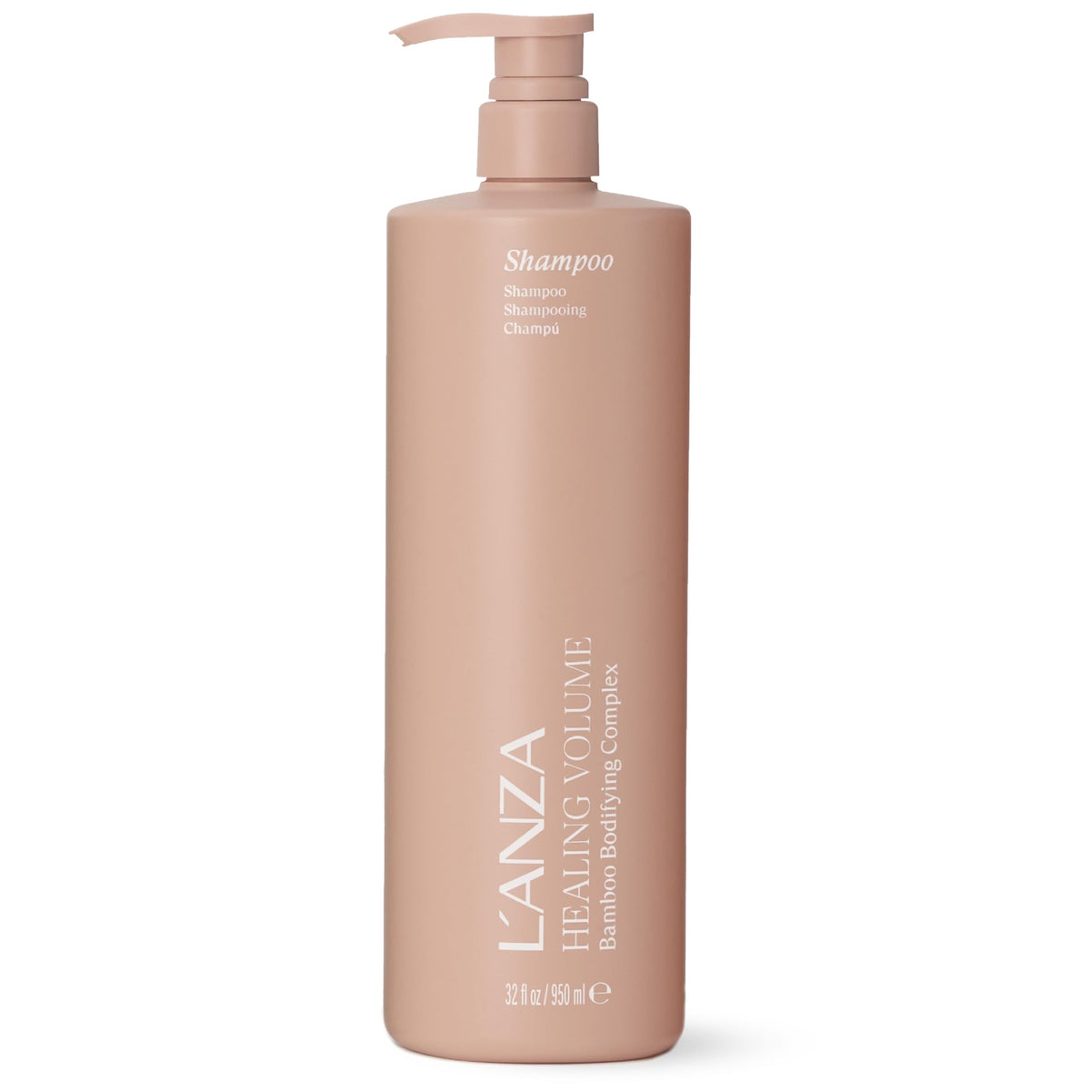 L’ANZA front bottle showing product branding and volume benefit