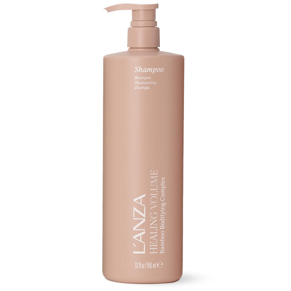 L’ANZA front bottle showing product branding and volume benefit