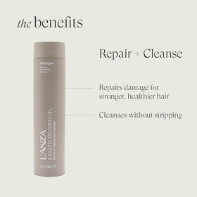 L’ANZA conditioner pouring texture illustrating detangling benefit