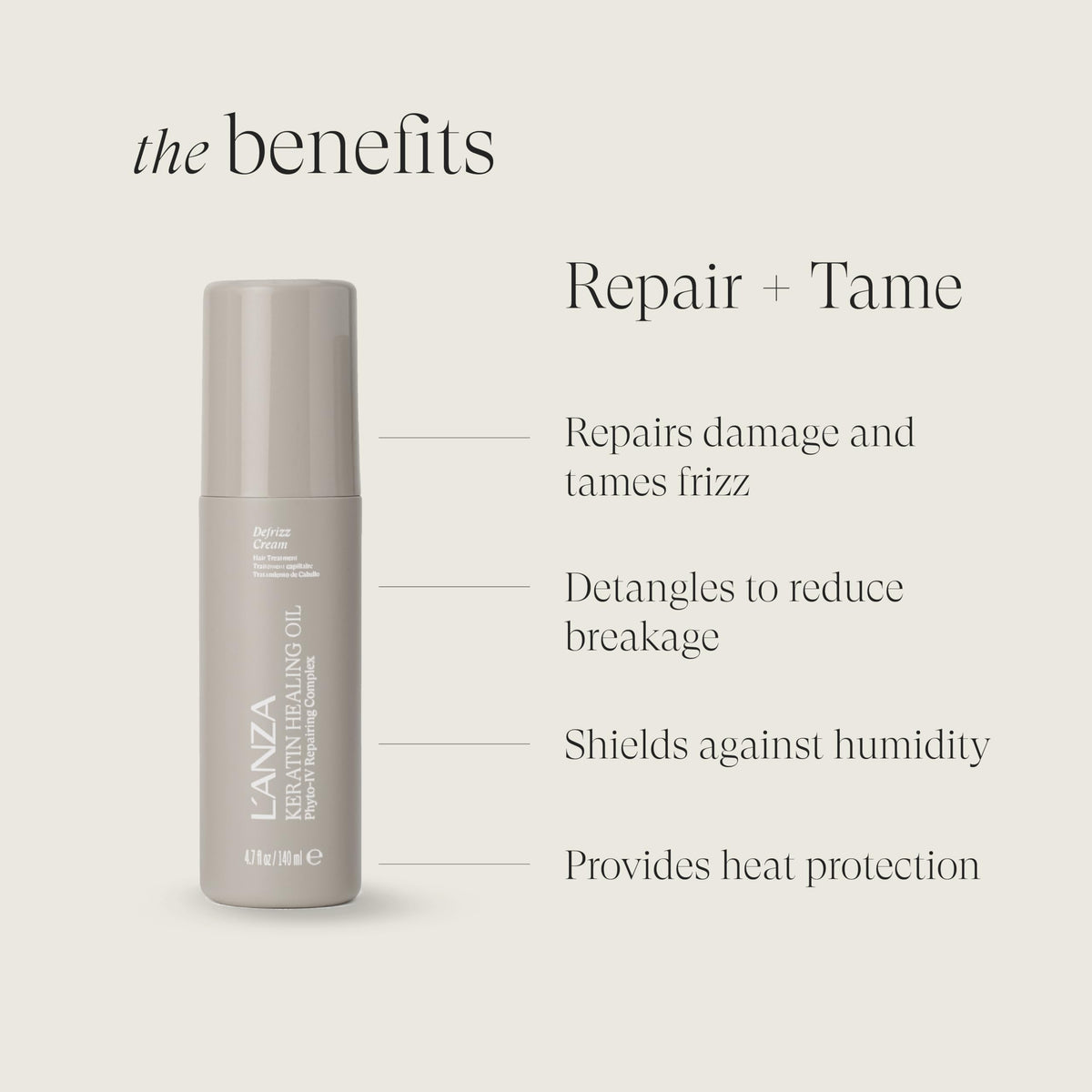 L’ANZA cream texture swipe showing lightweight hydrating benefit