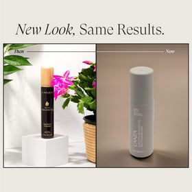 L’ANZA label and pump detail highlighting easy dosing benefit