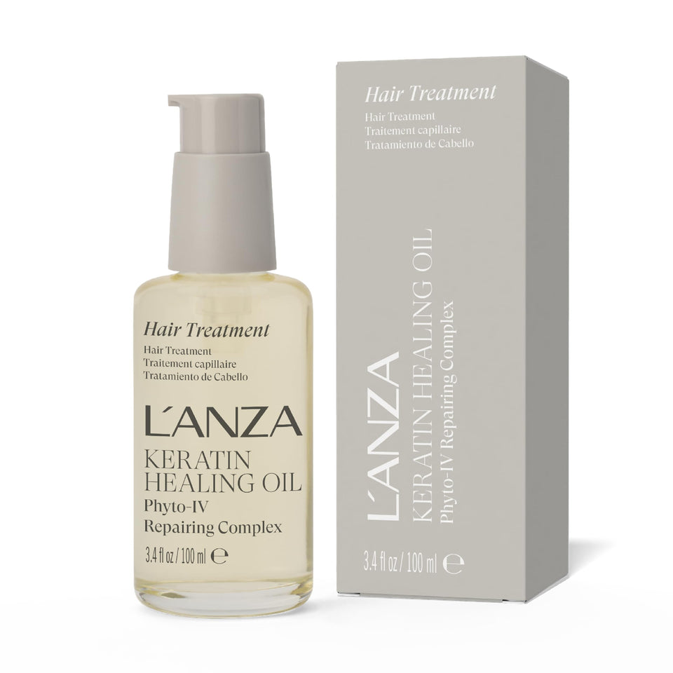 L’ANZA bottle front view showing product branding and size, promotes trusted repair