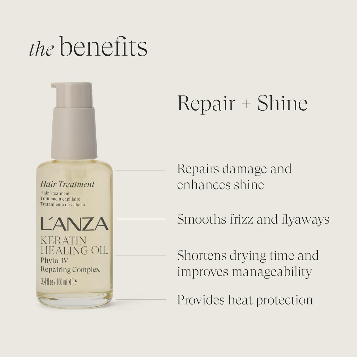 L’ANZA serum texture drop on palm illustrating lightweight, fast-absorbing feel