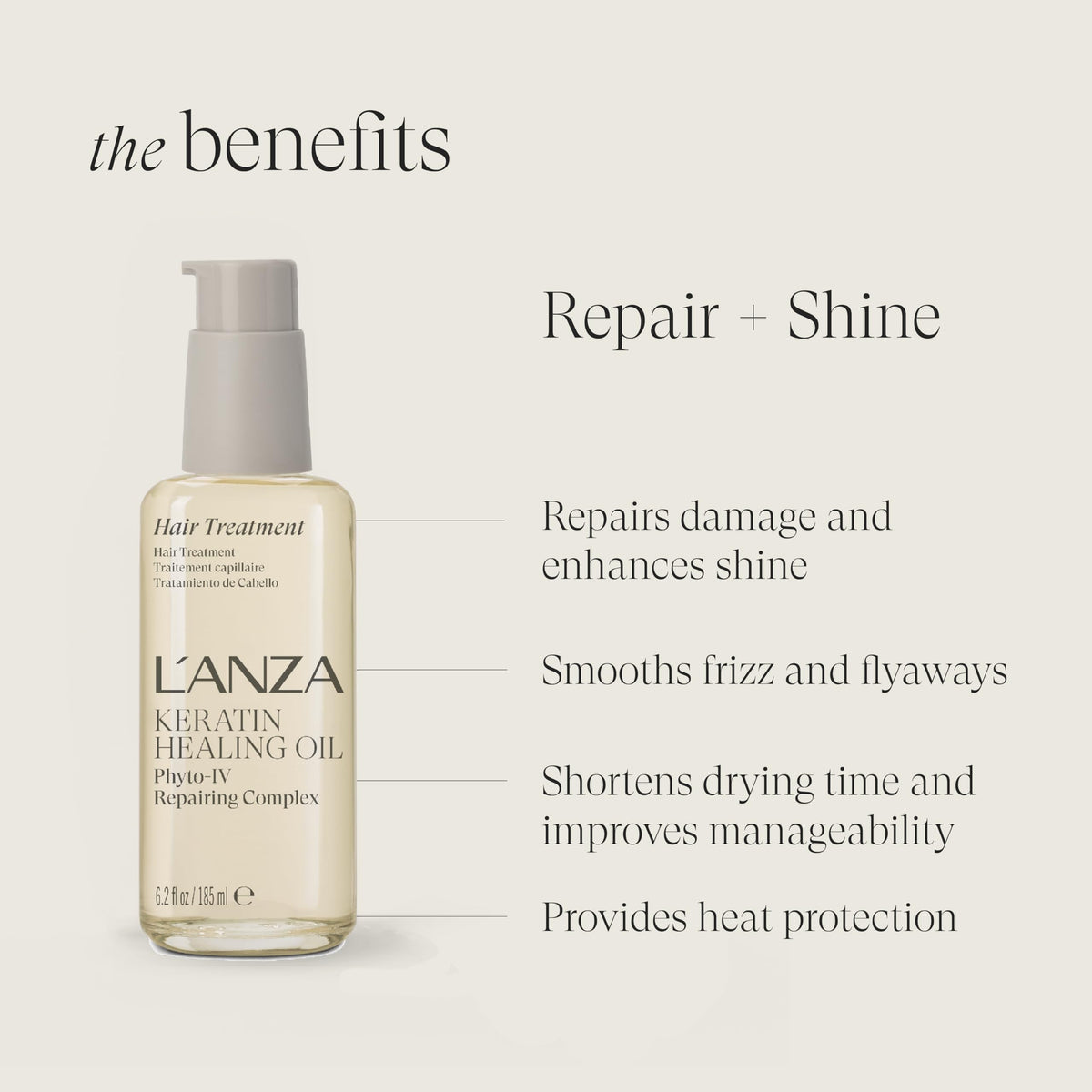 L’ANZA oil texture close-up illustrating lightweight, fast-absorbing finish