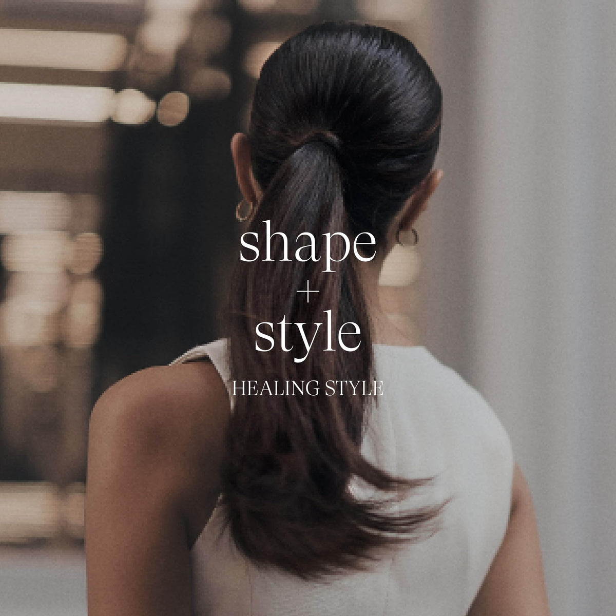 L’ANZA before and after frizz control showing smoother, shinier hair