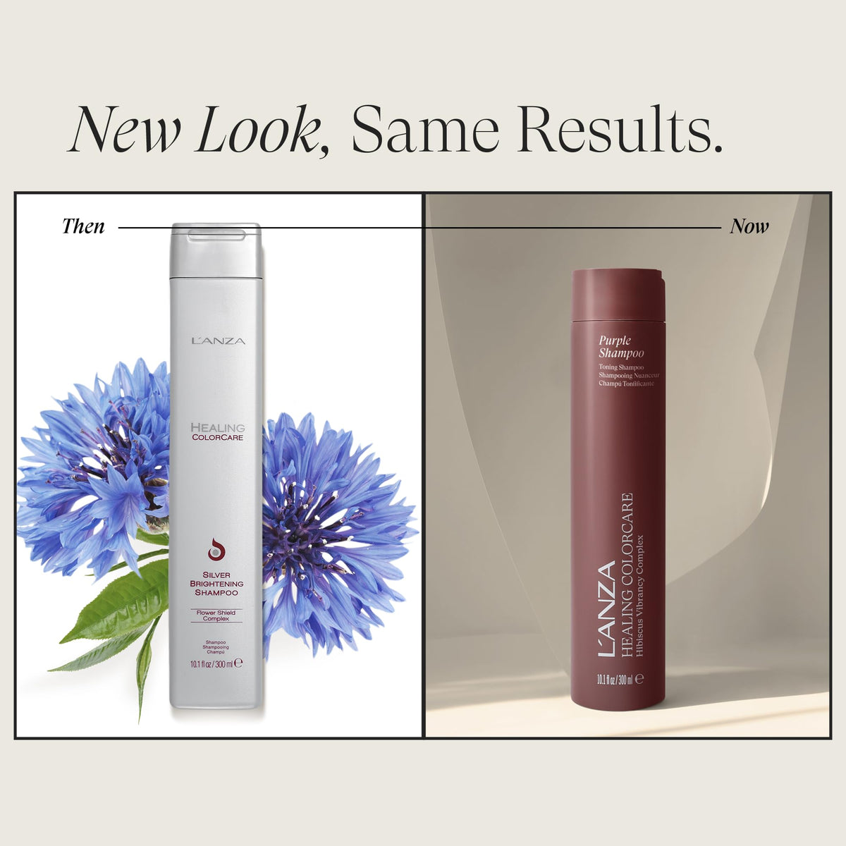 L’ANZA violet creamy pour texture demonstrating toning action