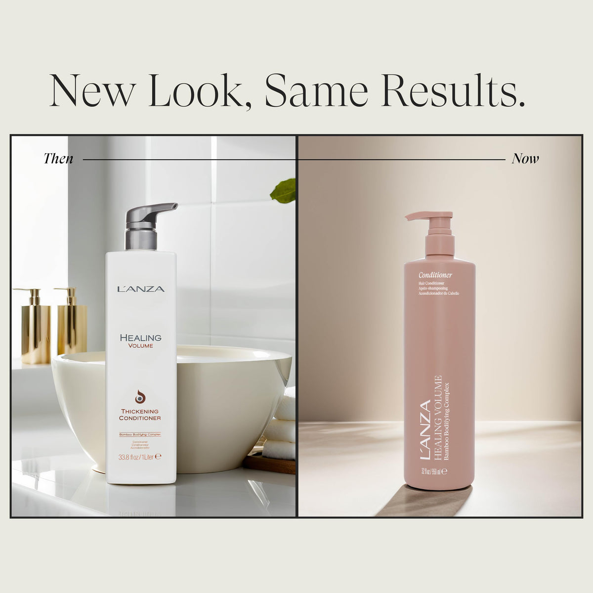 L’ANZA pump dispense detail displaying convenient dosing and mess-free application benefit