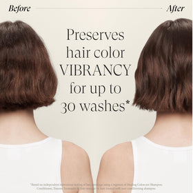 L’ANZA shampoo pouring into palm illustrating easy application and control