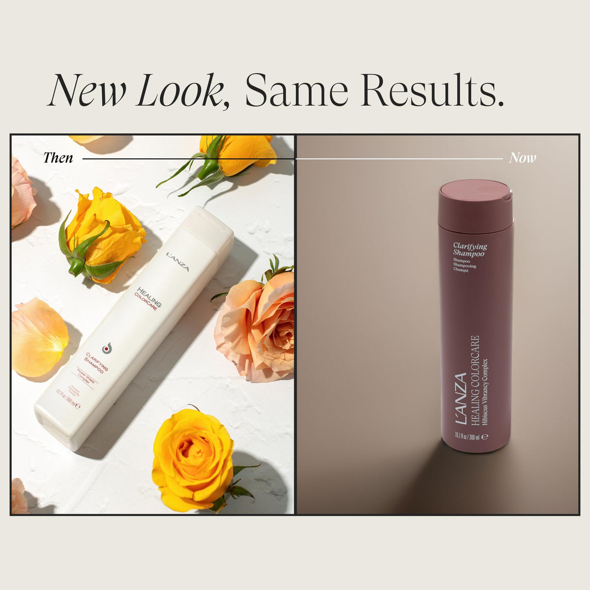 L’ANZA label detail and pump close-up, emphasizes professional-grade formula