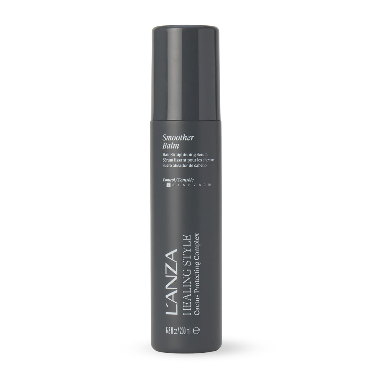 L’ANZA front packaging showing balm for frizz control and shine