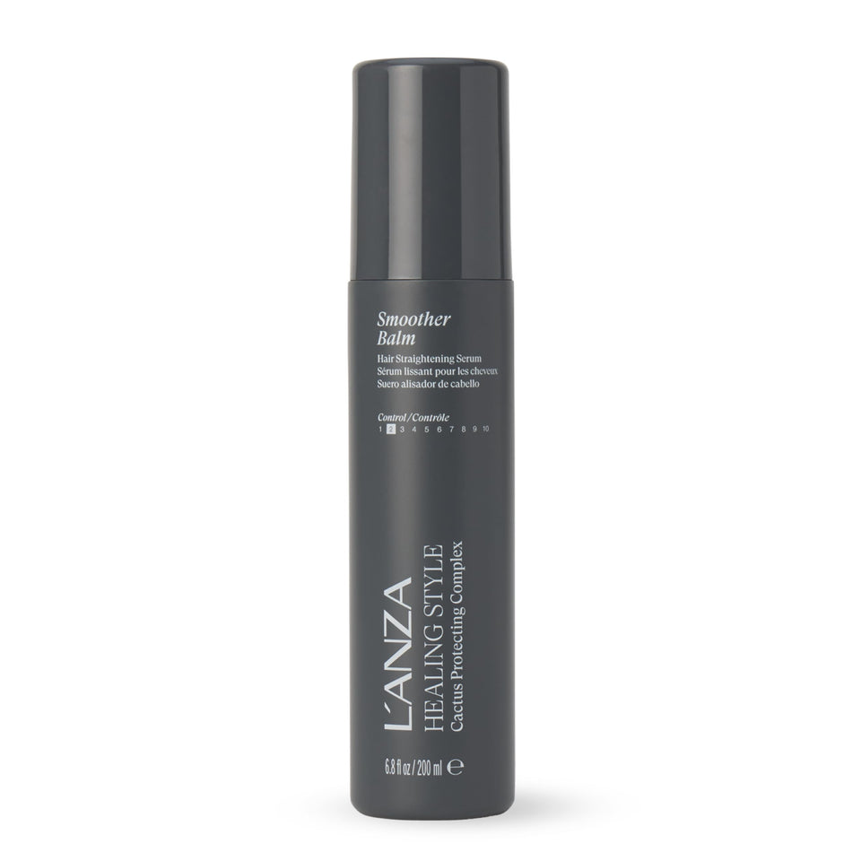 L’ANZA front packaging showing balm for frizz control and shine